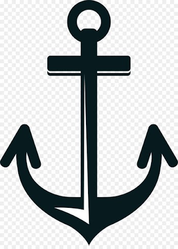 Anchor Ship Ankerkette Watercraft Clip art - Hand painted black anchor circle 