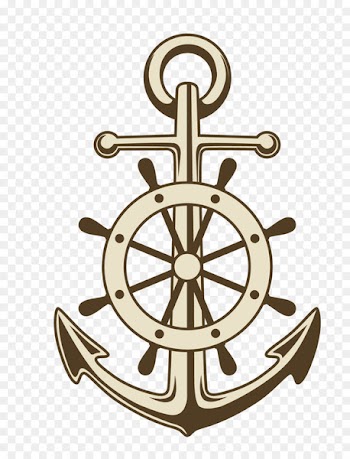 Anchor Ships wheel Paper Clip art - Vector painted anchor 