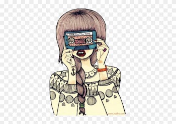 Anchor Tattoo On Right Wrist, Sweater, Mixtape - Art Drawing Girl We Heart