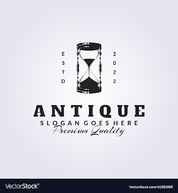 ancient antique hourglass logo