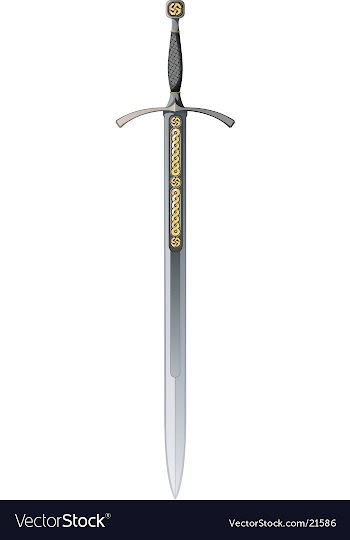  					Ancient Celtic sword vector&nbsp;image														