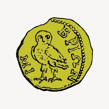 Ancient coin clipart, drawing illustration | Free Vector Illustration - rawpixel