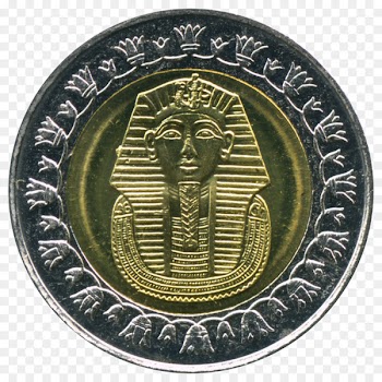 Ancient Egypt Egyptian pound Bi-metallic coin - egyptian culture 