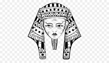 Ancient Egypt, Pharaoh, Cdr, Head, Line Art PNG