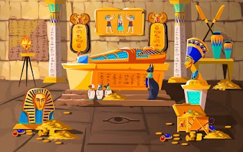 Ancient egypt tomb of pharaoh cartoon Free Vector