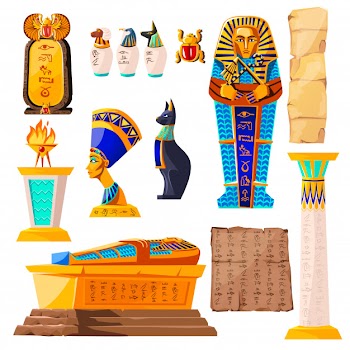 Ancient egypt vector cartoon Free Vector