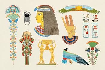 Ancient Egyptian ornamental psd pack