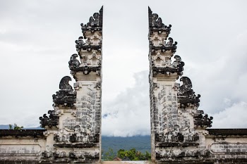 Ancient gates in Pura Lempuyang, Bali, Indonesia
