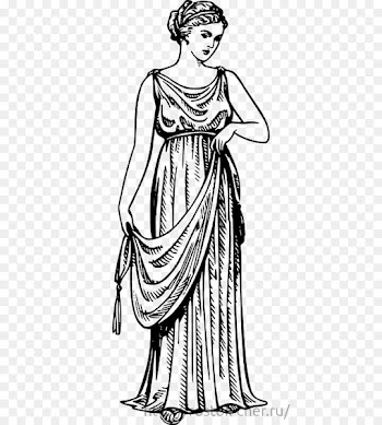 Ancient Greece Chiton Peplos Greek dress Archaic Greece - woman 