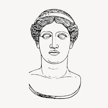 Ancient Greek goddess statue sticker | Free Vector Illustration - rawpixel