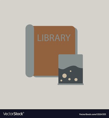 Ancient library book vector image