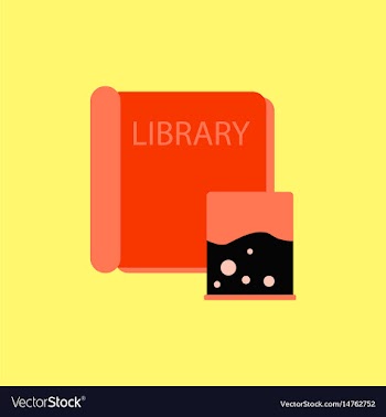 Ancient library book vector image
