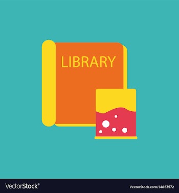 Ancient library book vector image