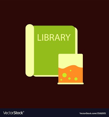 Ancient library book vector image