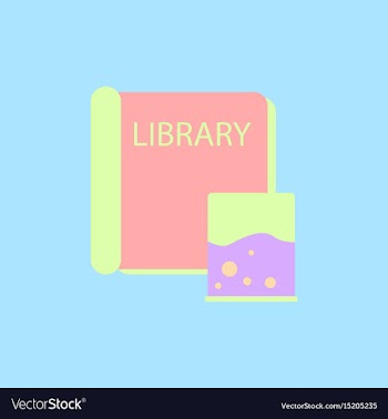Ancient library book vector image