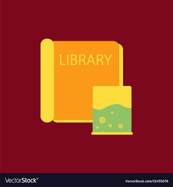 Ancient library book vector image