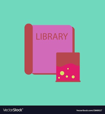 Ancient library book vector image