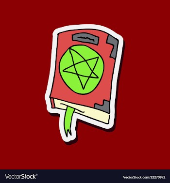 Ancient magic book with alchemy recipes and vector image