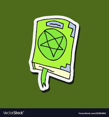 Ancient magic book with alchemy recipes and vector image