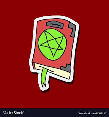 Ancient magic book with alchemy recipes and vector image