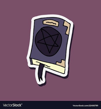 Ancient magic book with alchemy recipes and vector image