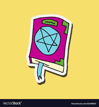 Ancient magic book with alchemy recipes and vector image