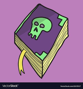 Ancient magic book with alchemy recipes and vector image