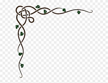 Ancient Scroll Border Cliparts - Corner Border Design Green