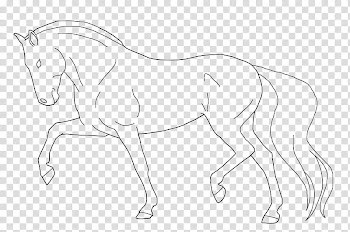 Andalusian line art , blue horse illustration transparent background PNG clipart