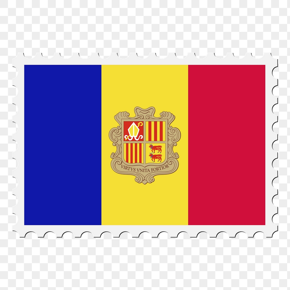 Andorra flag png sticker, postage | Free PNG - rawpixel