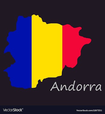 Andorra map andorra flag isolated andorra vector image