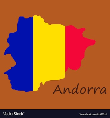 Andorra map andorra flag isolated andorra vector image
