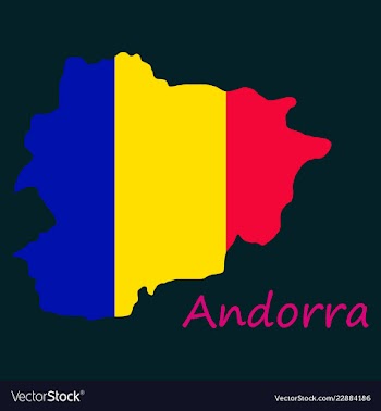 Andorra map andorra flag isolated andorra vector image