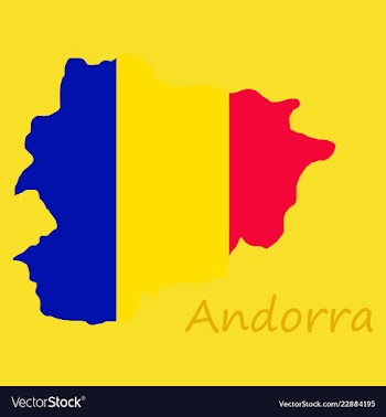 Andorra map andorra flag isolated andorra vector image