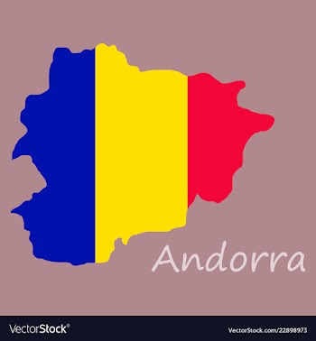 Andorra map andorra flag isolated andorra vector image