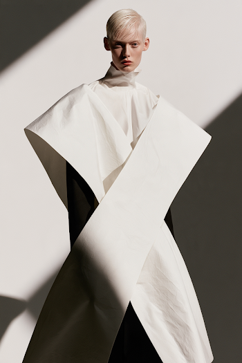 Androgynous High Fashion Concept with Abstract Sculptural Form