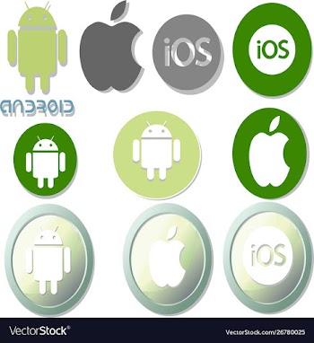 Android and ios icon and button set vector image