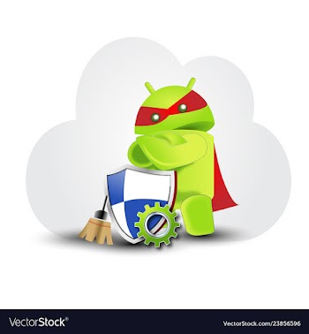 Android-cartoon vector image