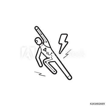 Android flying hand drawn outline doodle icon