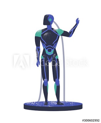 Android robot flat vector illustration