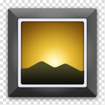 Android Style Icons R, Gallery, white and black wooden frame transparent background PNG clipart
