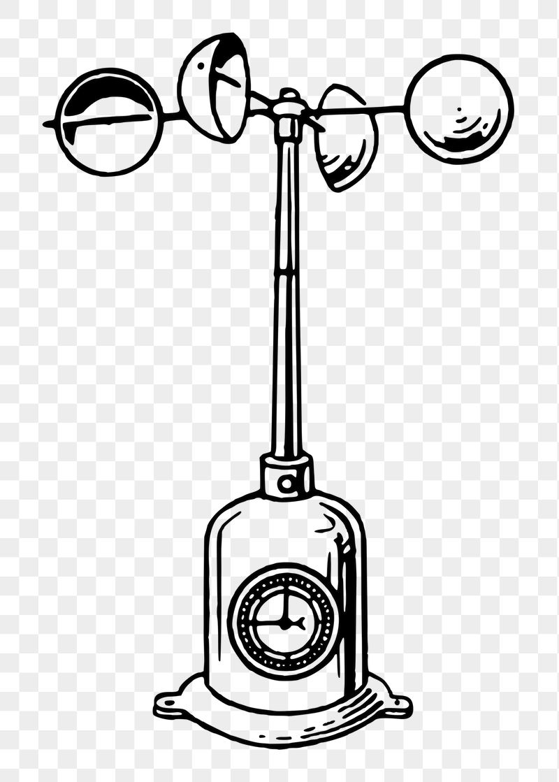 Anemometer png sticker illustration, transparent | Free PNG - rawpixel