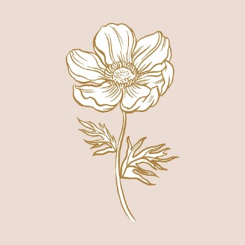 Anemone flower collage element, brown | Free Vector Illustration - rawpixel