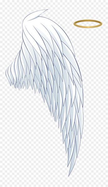 Angel Aureola Wing Icon - White angel wings and a halo 