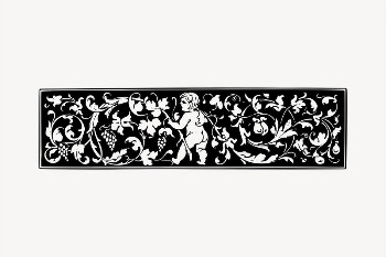 Angel border clipart, vintage hand | Free Vector - rawpixel