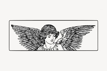 Angel border clipart, vintage illustration | Free Vector - rawpixel