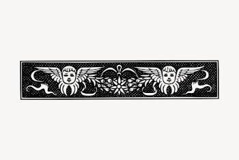 Angel border clipart, vintage illustration | Free Vector - rawpixel