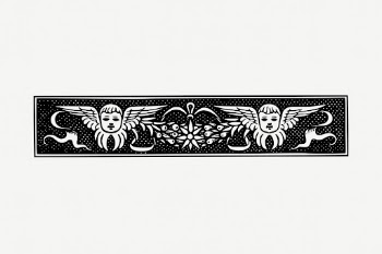 Angel border collage element, vintage | Free PSD - rawpixel
