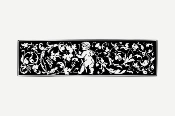 Angel border drawing, vintage illustration | Free PSD - rawpixel