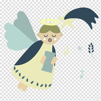 Angel , Cartoon Christmas Angel transparent background PNG clipart